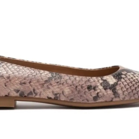 Steve Madden Danny Faux Leather Sand Python Ballerina Flats Size 9 - Picture 2 of 16